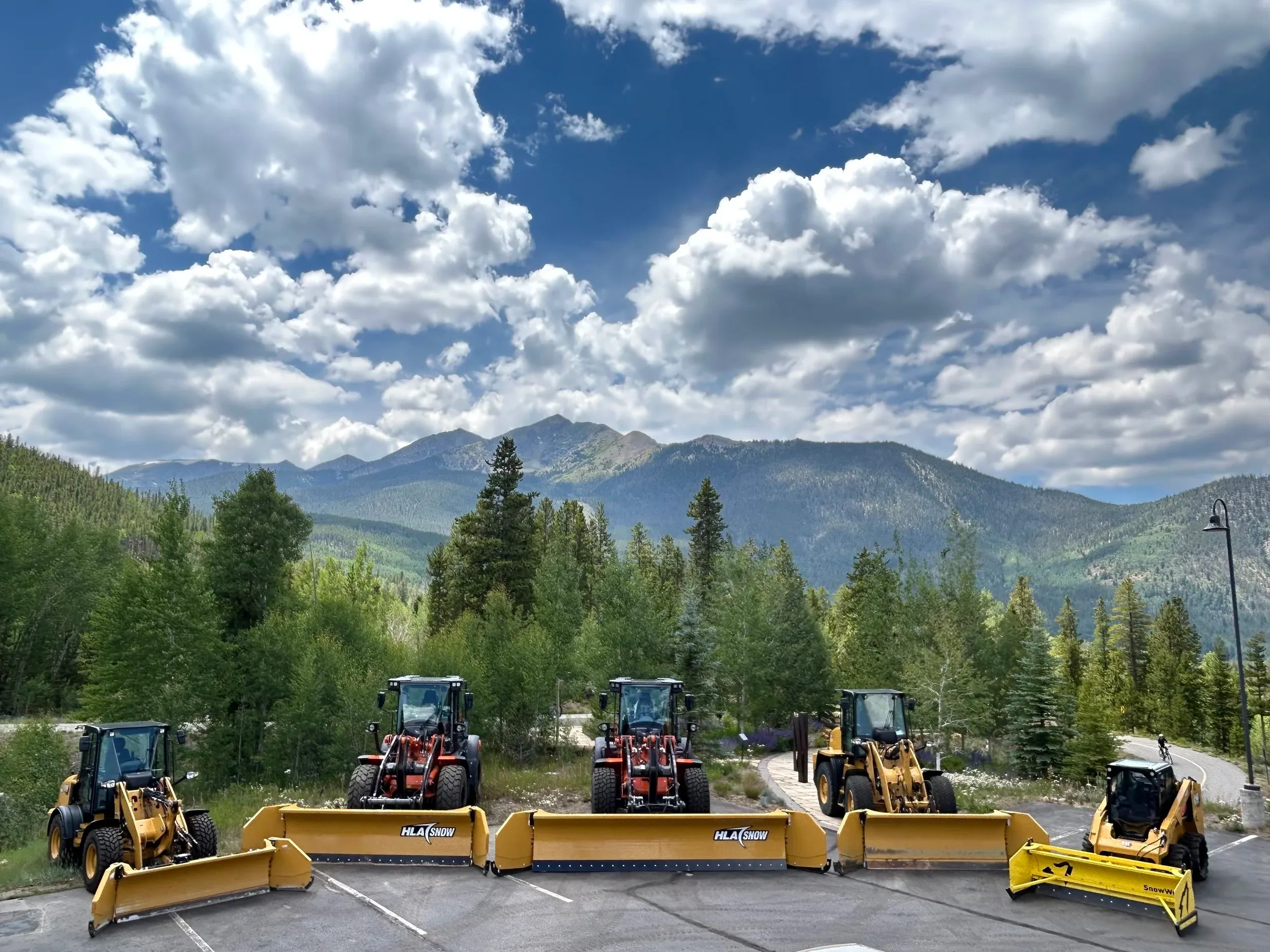 Alpine Snowworks plow clearing a mountain road